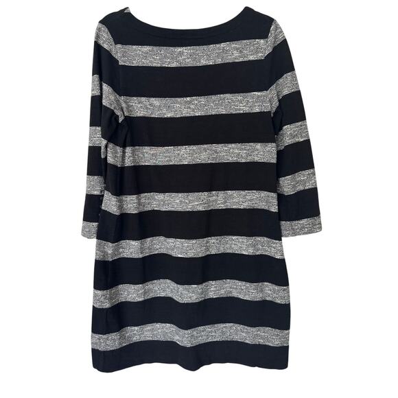 J. Crew Black Gray Long Sleeve Dress‎ Size Small - Picture 2 of 5